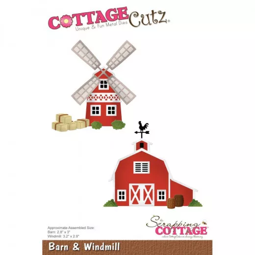 CottageCutz Dies - Barn and Windmill