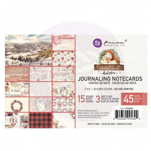 Christmas in the Country Journaling Cards 4x6