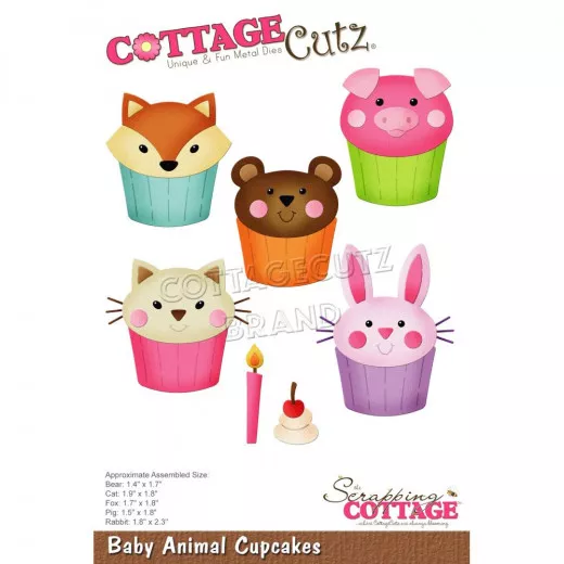 CottageCutz Dies - Baby Animal Cupcakes