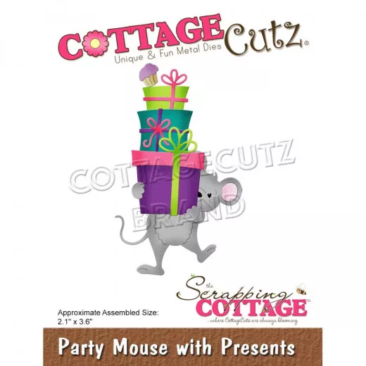 CottageCutz Dies - Party Mouse W/Presents