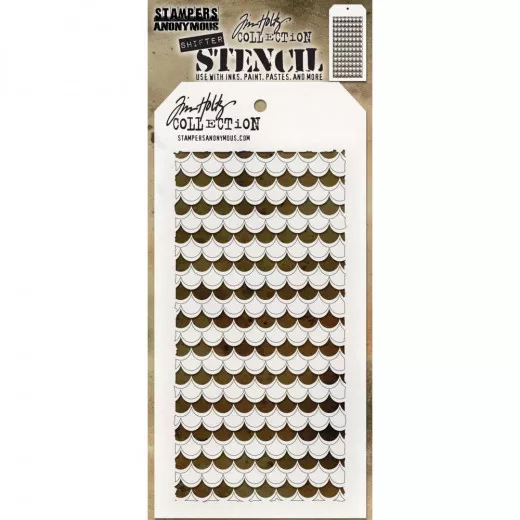 Tim Holtz Layered Stencil - Shifter Scallop