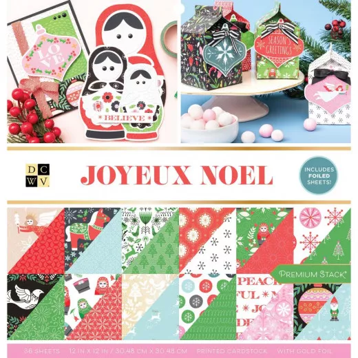 Joyeux Noel 12x12 Premium Stack