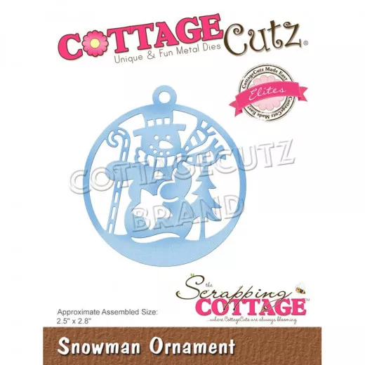 CottageCutz Elites Dies - Snowman Ornament