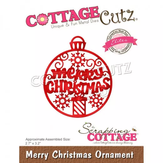 CottageCutz Elites Dies - Merry Christmas Ornament