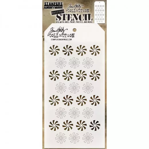 Tim Holtz Layered Stencil - Shifter Peppermint