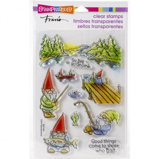 Clear Stamps - Gnome Fishing