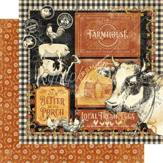 Farmhouse Designpapier - Farmhouse