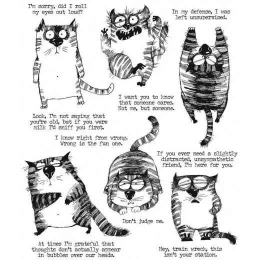 Cling Stamps by Tim Holtz - Snarky Cat