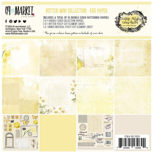 Vintage Artistry Butter 6x6 Collection Pack