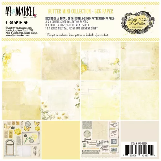 Vintage Artistry Butter 6x6 Collection Pack