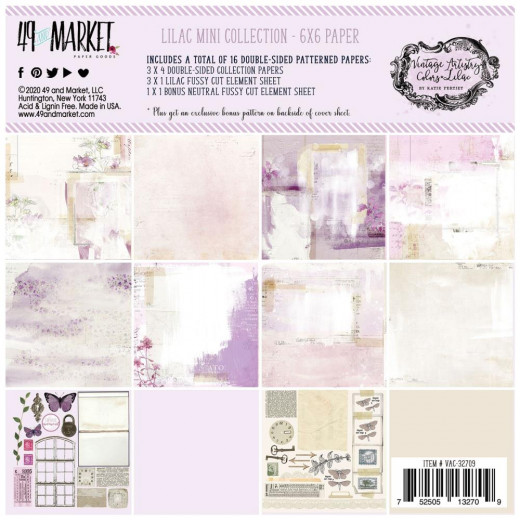 Vintage Artistry Lilac 6x6 Collection Pack