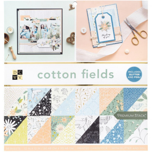 Cotton Fields 12x12 Premium Cardstock Stack BastelWelt Schobes