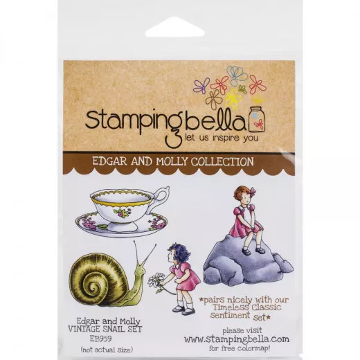 Stamping Bella Cling Stamps - Edgar And Molly Vintage Snail Set