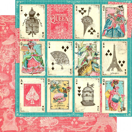 Ephemera Queen Designpapier - A Winning Hand