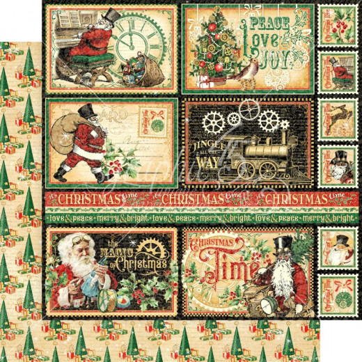 Christmas Time Designpapier - North Pole Express