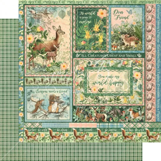 Woodland Friends Designpapier - Be Carefree