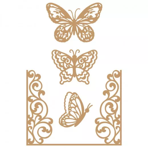 Laser Cut Chipboard - Butterfly Flight