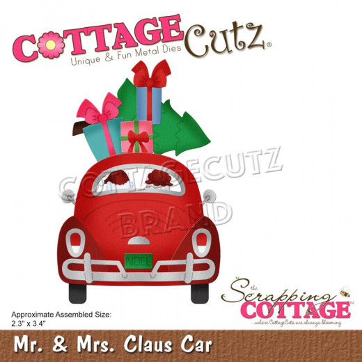 Cottage Cutz Die - Mr and Mrs Claus Car