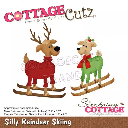 Cottage Cutz Die - Silly Reindeer Skiing