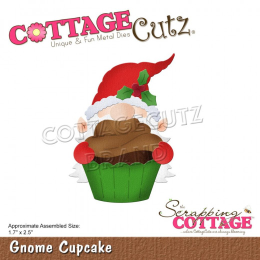 Cottage Cutz Die - Gnome Cupcake