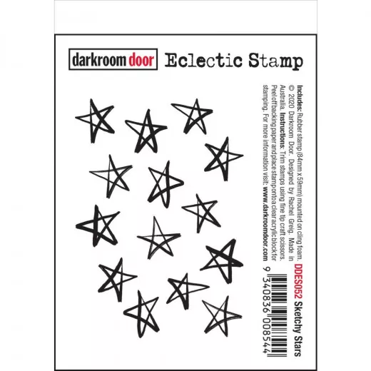 Darkroom Door Cling Stamps - Sketchy Stars