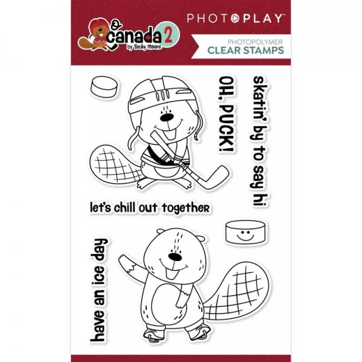 PhotoPlay Clear Stamps - Beaver Hockey