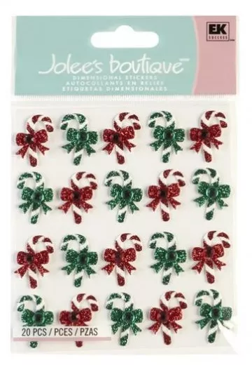 Jolees Boutique Dimensional Sticker - Candy Cane Repeats