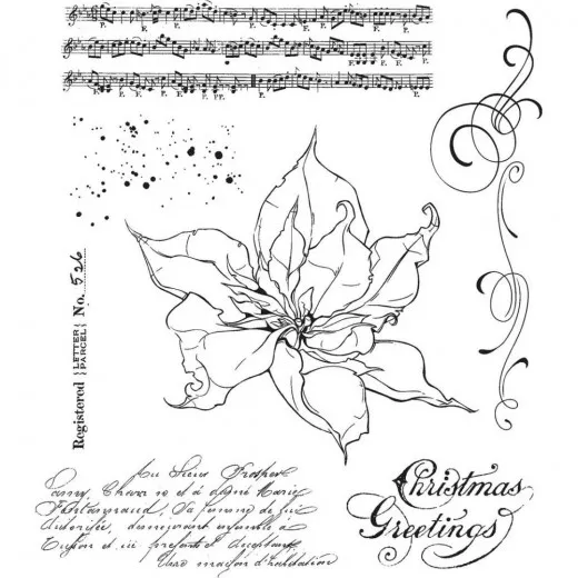 Cling Stamps Tim Holtz - The Poinsettia