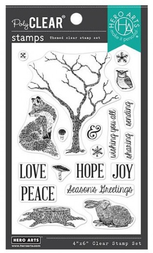 Hero Arts Clear Stamps - Winter Tree and Animals