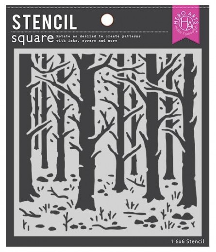 Hero Arts 6x6 Stencil - Woodland Forest