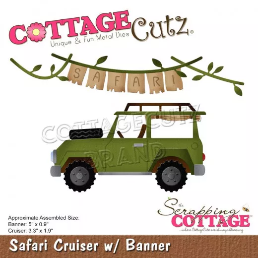 Cottage Cutz Die - Safari Cruiser W/Banner