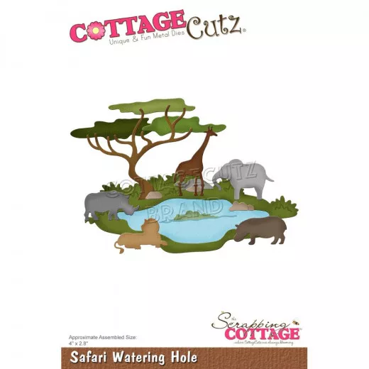 Cottage Cutz Die - Safari Watering Hole