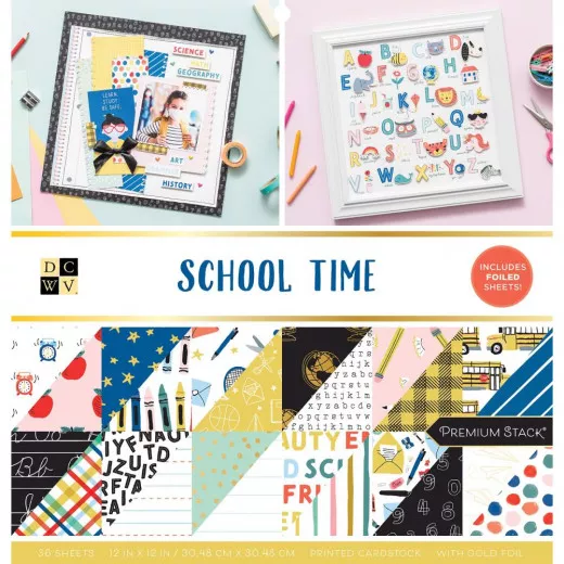 School Time 12x12 Cardstock Stack