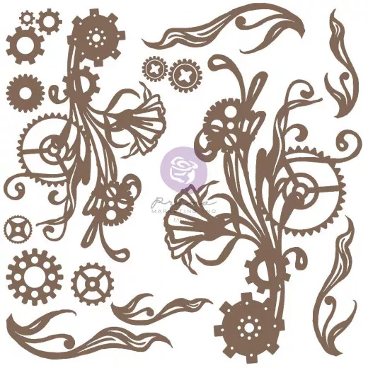 Finnabair Decorative Chipboard - Mechanical Flourishes