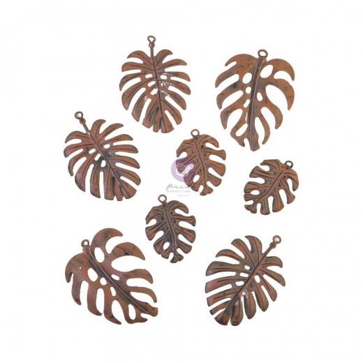 Finnabair Mechanicals Metal Embellishments - Rusty Monstera