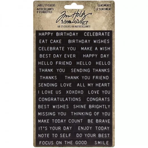 Idea-Ology Label Sticker - Sentiments