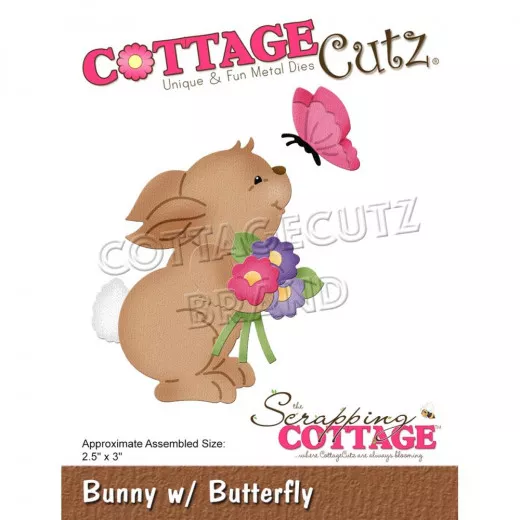 Cottage Cutz Die - Bunny W/Butterfly