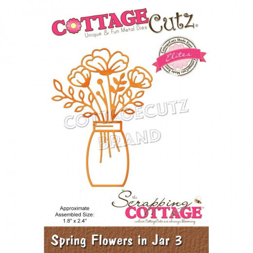 Cottage Cutz Elites Die - Spring Flowers In Jar 3