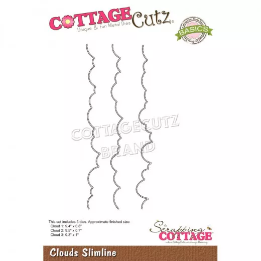 CottageCutz Slimline Dies - Clouds