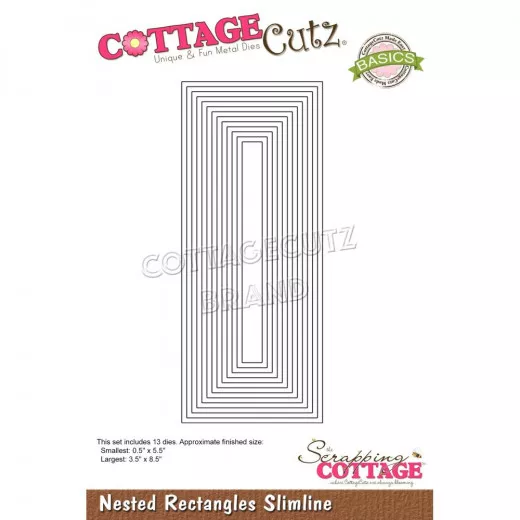 CottageCutz Slimline Dies - Nested Rectangles