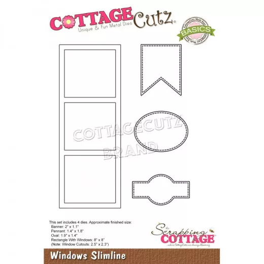 CottageCutz Slimline Dies - Windows