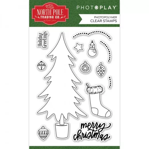 PhotoPlay Clear Stamps - Trim A Tree, The North Pole Trading Co.