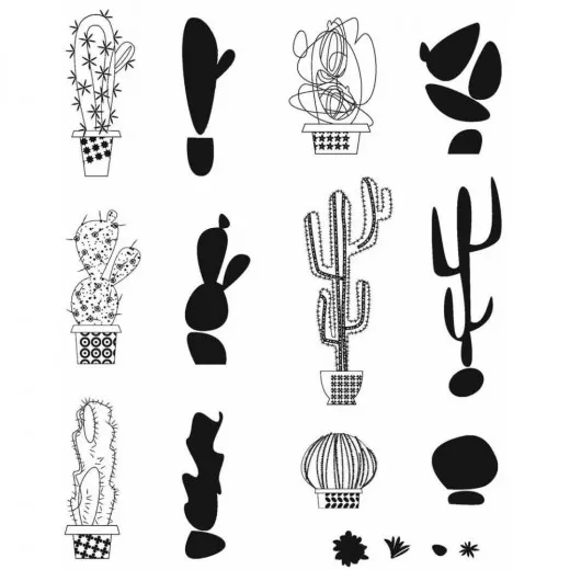 Cling Stamps Tim Holtz - Mod Cactus