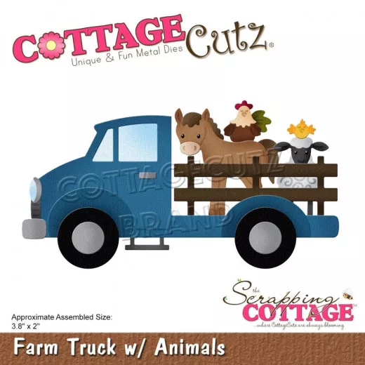 Cottage Cutz Die - Farm Truck W/Animals