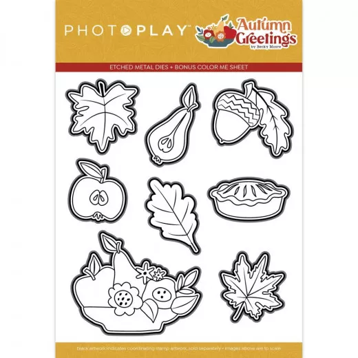 PhotoPlay Etched Die - Autumn Greetings