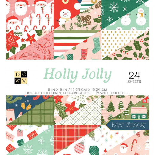 Holly Jolly 6x6 Cardstock Mat Stack