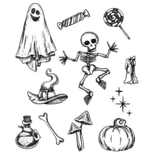 Cling Stamps by Tim Holtz - Halloween Doodles