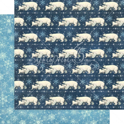 Let It Snow Designpapier - Polar Bear Prance