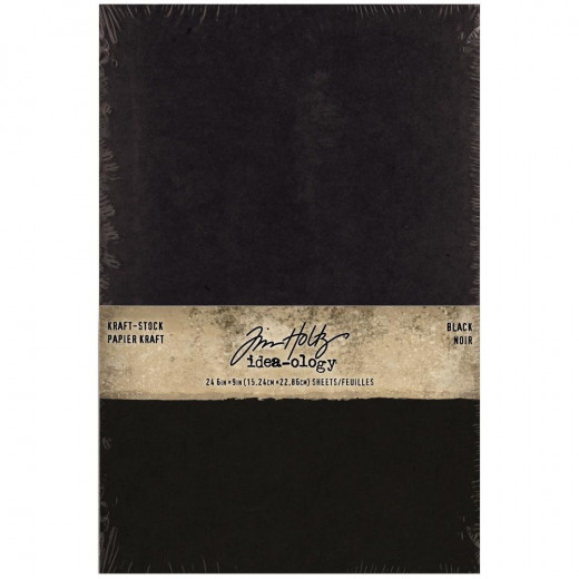 Idea-Ology Kraft-Stock 6x9 Cardstock Pad - Black