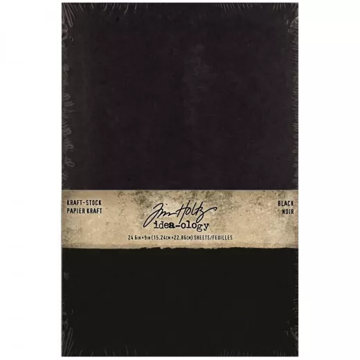 Idea-Ology Kraft-Stock 6x9 Cardstock Pad - Black